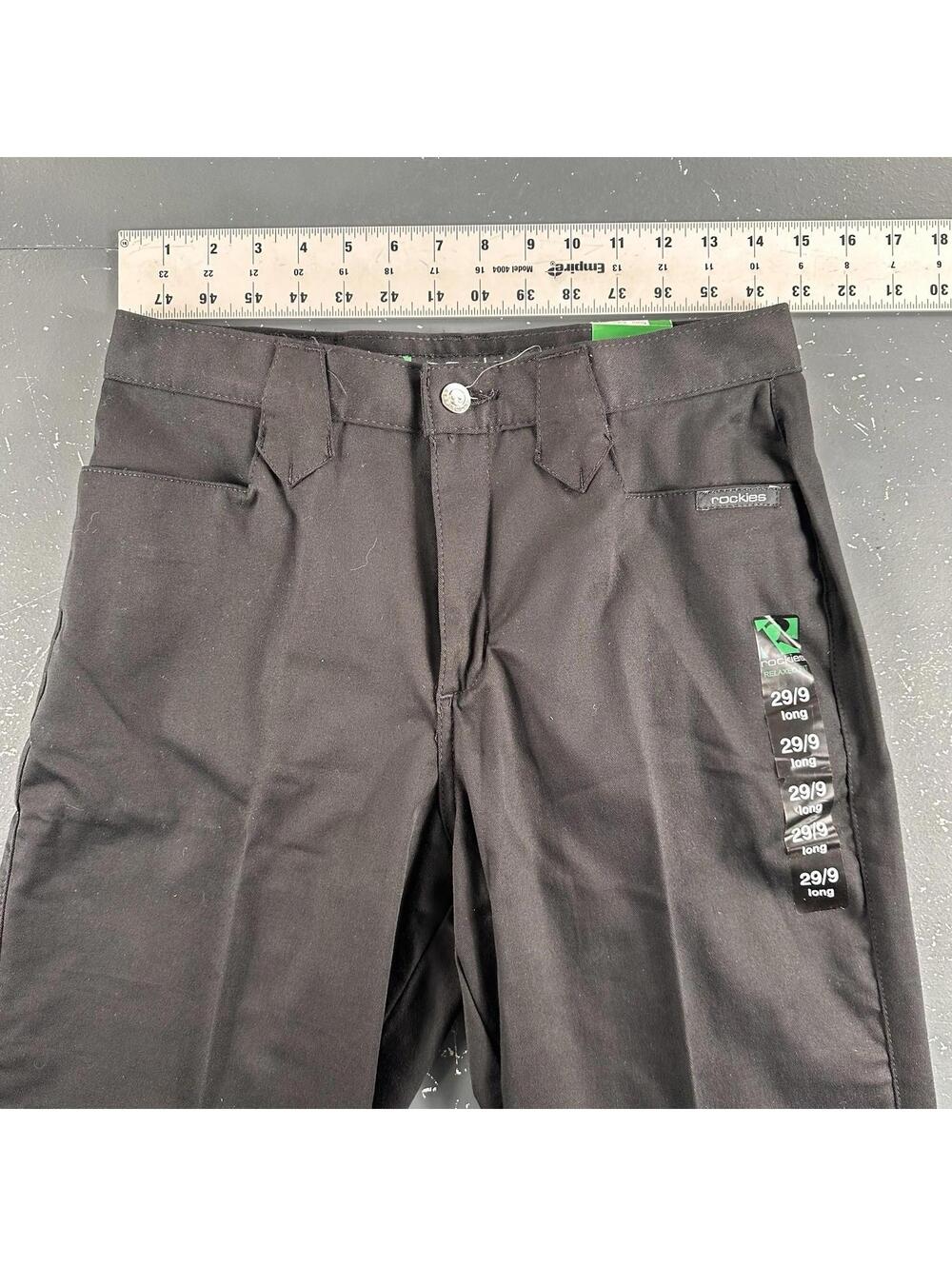 VTG Rockies Pants Women 29/9 Black Stretch Twill No Pocket 29x32 Inseam NWT USA - Picture 3 of 9